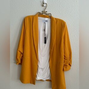 Yellow pant suit